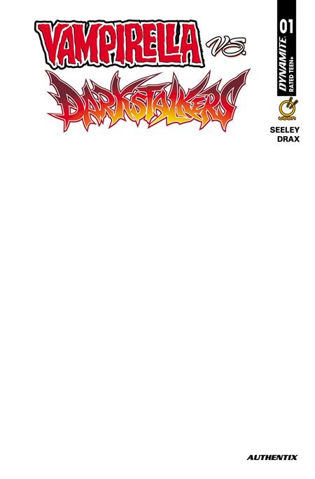 PRE-SALE: VAMPIRELLA VS DARKSTALKERS SPECIAL #1 (ONE SHOT) CVR F BLANK AUTHENTIX VAR