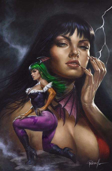 PRE-SALE: VAMPIRELLA VS DARKSTALKERS SPECIAL #1 (ONE SHOT) CVR G LUCIO PARRILLO METAL PREMIUM VAR