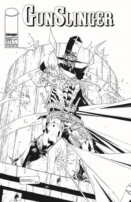 PRE-SALE: GUNSLINGER SPAWN #59 CVR B CARLO BARBERI B&W VAR