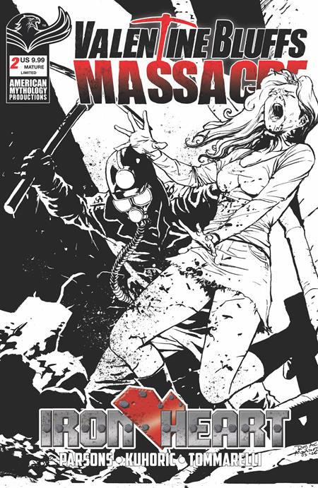 PRE-SALE: VALENTINE BLUFFS MASSACRE IRON HEART #2 (OF 2) CVR D ROY ALLAN MARTINEZ LIMITED B&W VAR (MR)