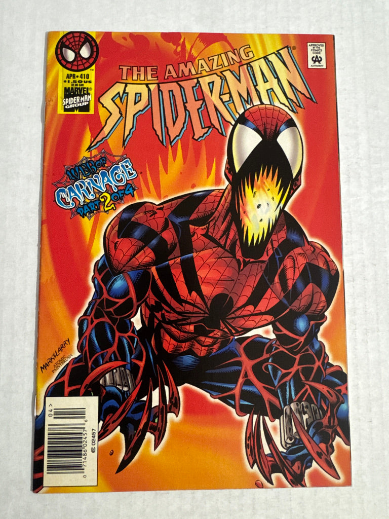AMAZING SPIDER-MAN #410 VF/NM Mark Bagley Cover NEWSSTAND