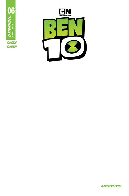 PRE-SALE: BEN 10 #6 CVR F BLANK AUTHENTIX VAR