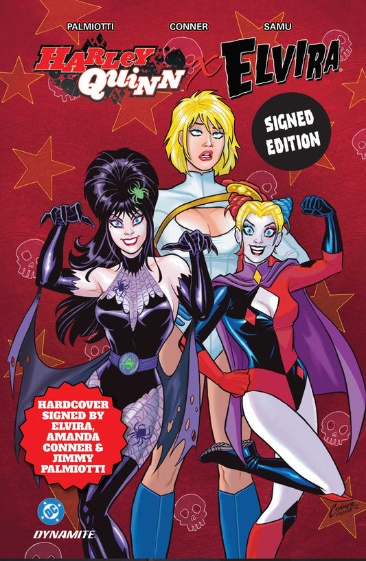HARLEY QUINN X ELVIRA HC SIGNED BY ELVIRA
