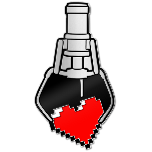 FP ORIGINAL GAMING HEART PRIZE ENAMEL PIN BADGE
