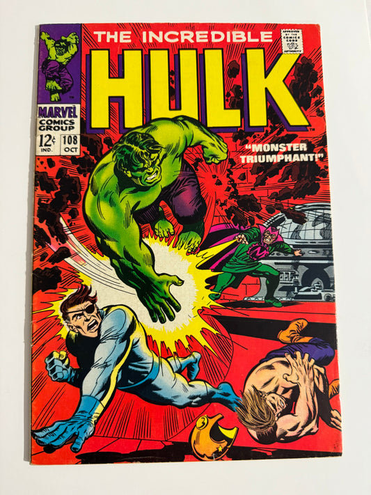 INCREDIBLE HULK #108 VG/FN