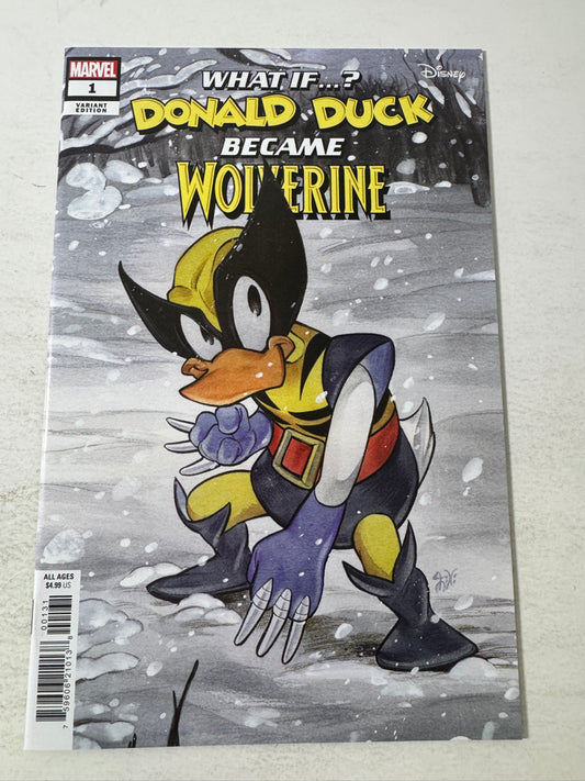 WHAT IF DONALD DUCK BECAME WOLVERINE #1 NM Peach Momoko Variant