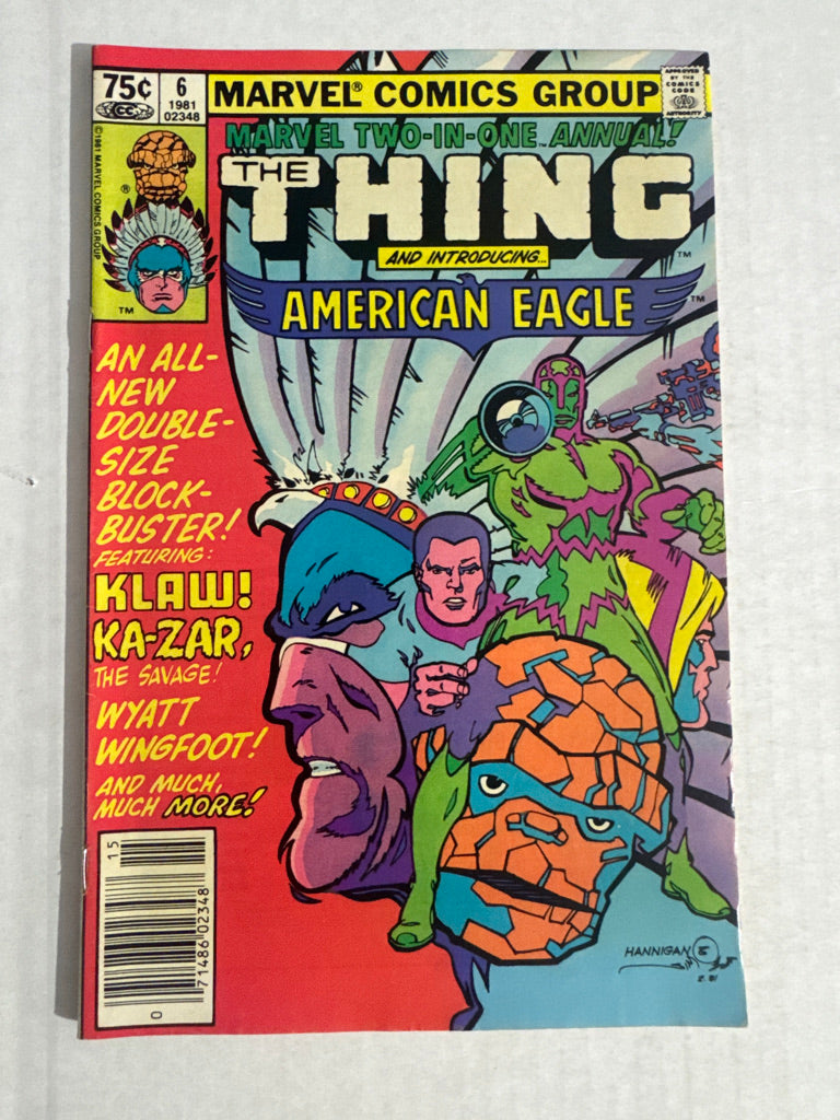 MARVEL TWO-IN-ONE ANNUAL #6 VG+ NEWSSTAND 1ST APPEARANCE