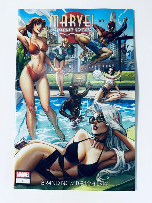 MARVEL SWIMSUIT SPECIAL: BRAND NEW BEACH DAY #1 NM J Scott Campbell Cover