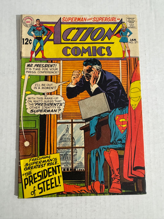 ACTION COMICS #371 VG+ Neal Adams Cover