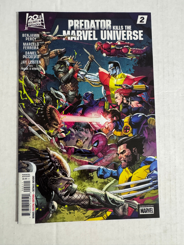 PREDATOR KILLS THE MARVEL UNIVERSE #2 NM Leinil Yu Cover