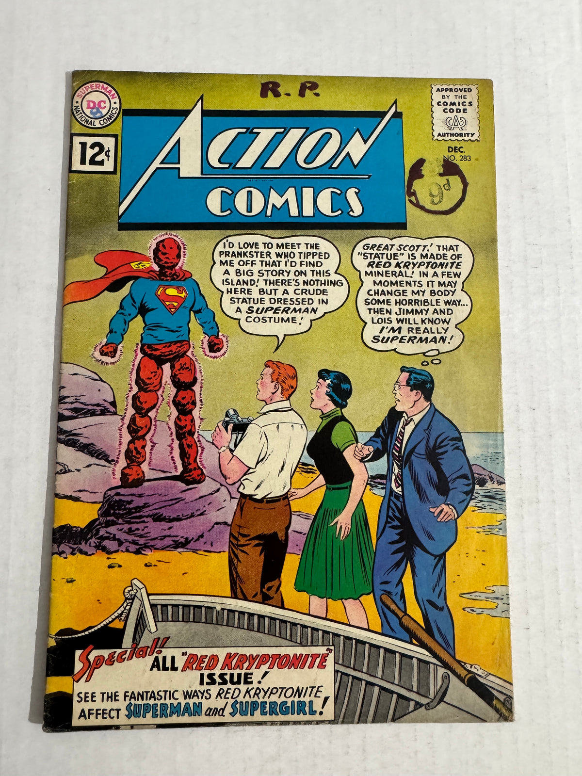 ACTION COMICS #283 VG W/ UK Pence Stamp