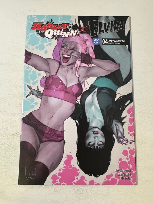 HARLEY QUINN X ELVIRA #4 NM Ben Caldwell D Variant