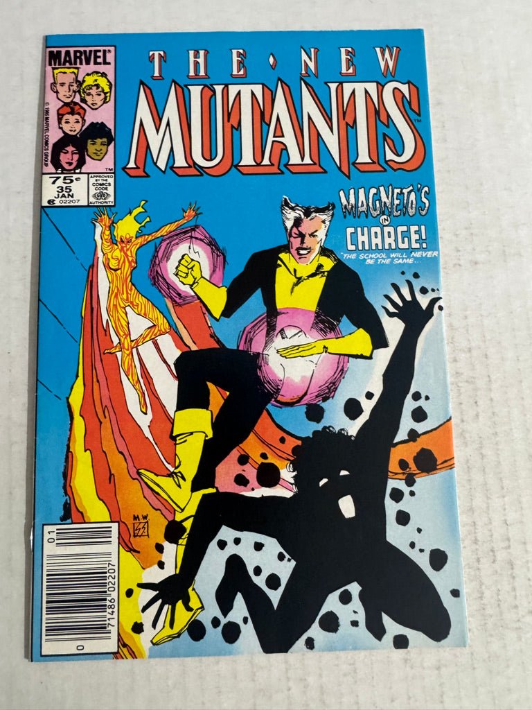 NEW MUTANTS #35 VF- Bill Sienkiewicz Cover CANADIAN PRICE VARIANT