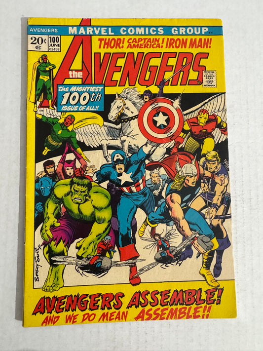 AVENGERS #100 VG+ Barry Windsor-Smith Cover