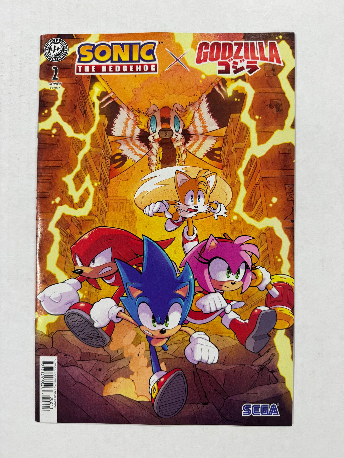 SONIC THE HEDGEHOG x GODZILLA #2 NM