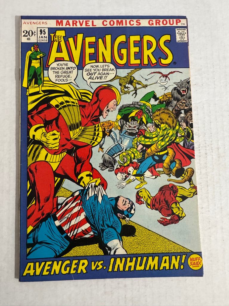 AVENGERS #95 FN+ Neal Adams Cover