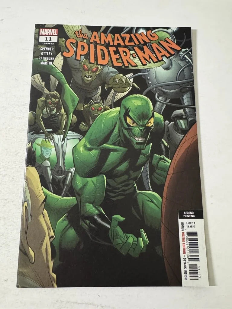 AMAZING SPIDER-MAN #11 Vol 5 NM 2nd Print Ryan Ottley Variant