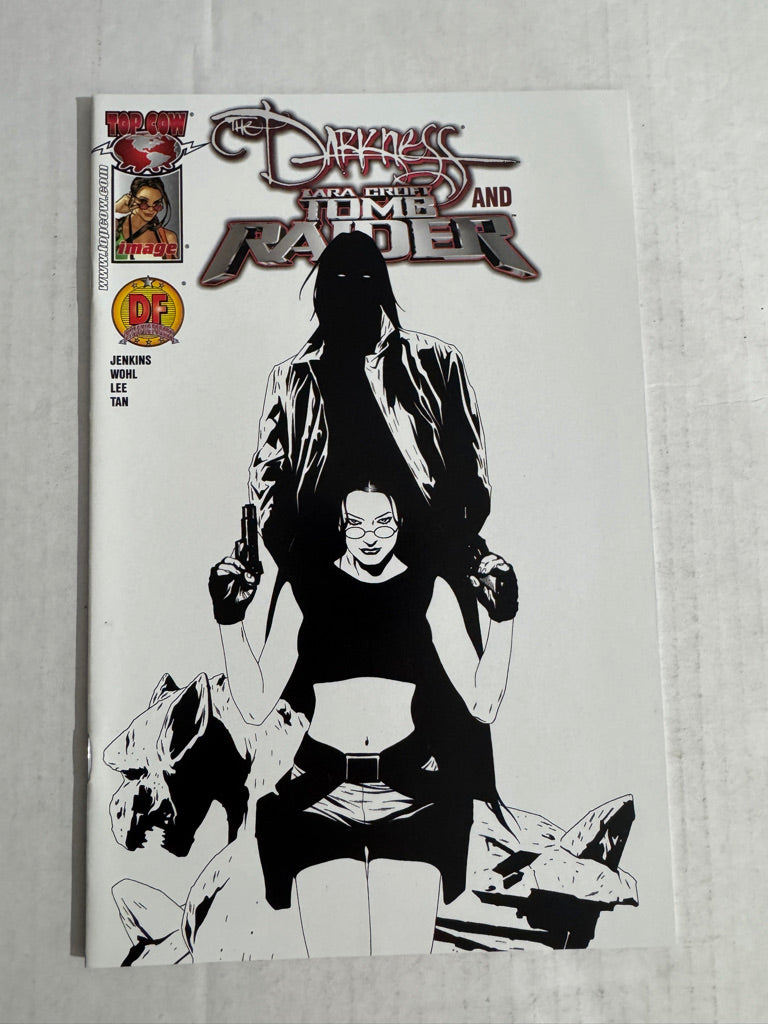 THE DARKNESS AND TOMB RAIDER NM B/W Jae Lee Variant