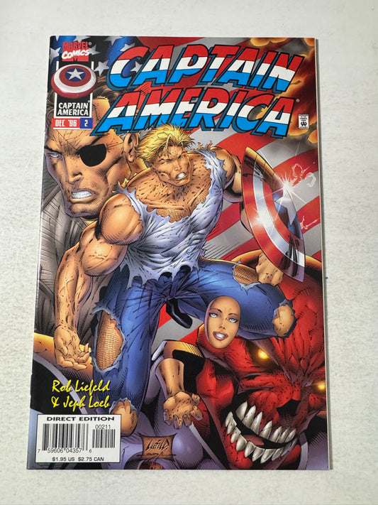 CAPTAIN AMERICA #2 Vol 2 NM Rob Liefeld Cover