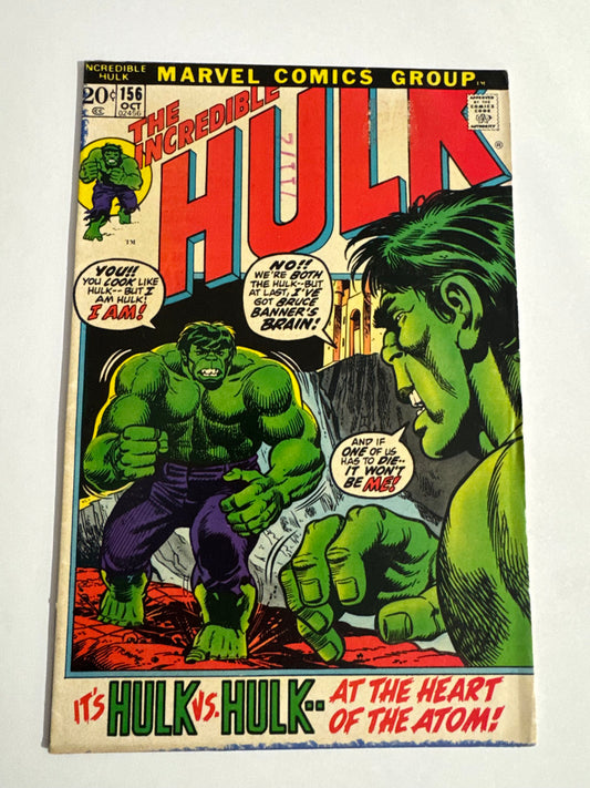 INCREDIBLE HULK #156 VG+  1ST APPEARANCE