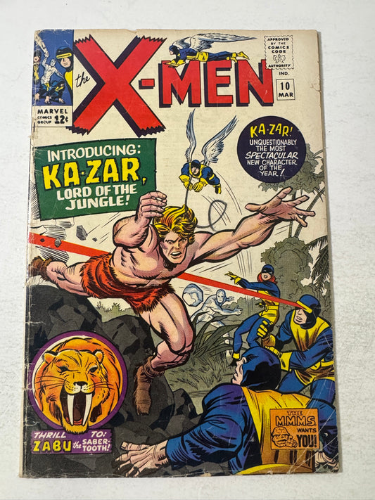X-MEN #10 GD- 1ST APPEARANCE