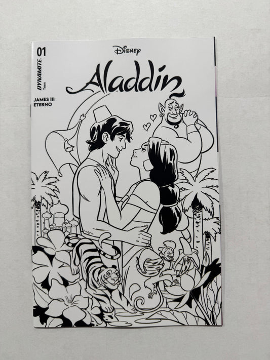 Disney ALADDIN #1 NM 1:10 B/W Bustos Variant