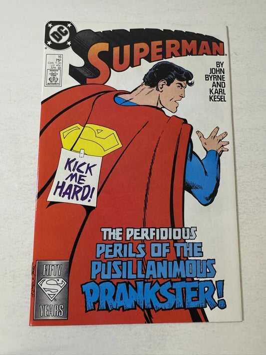 SUPERMAN #16 Vol 2 NM John Byrne Cover