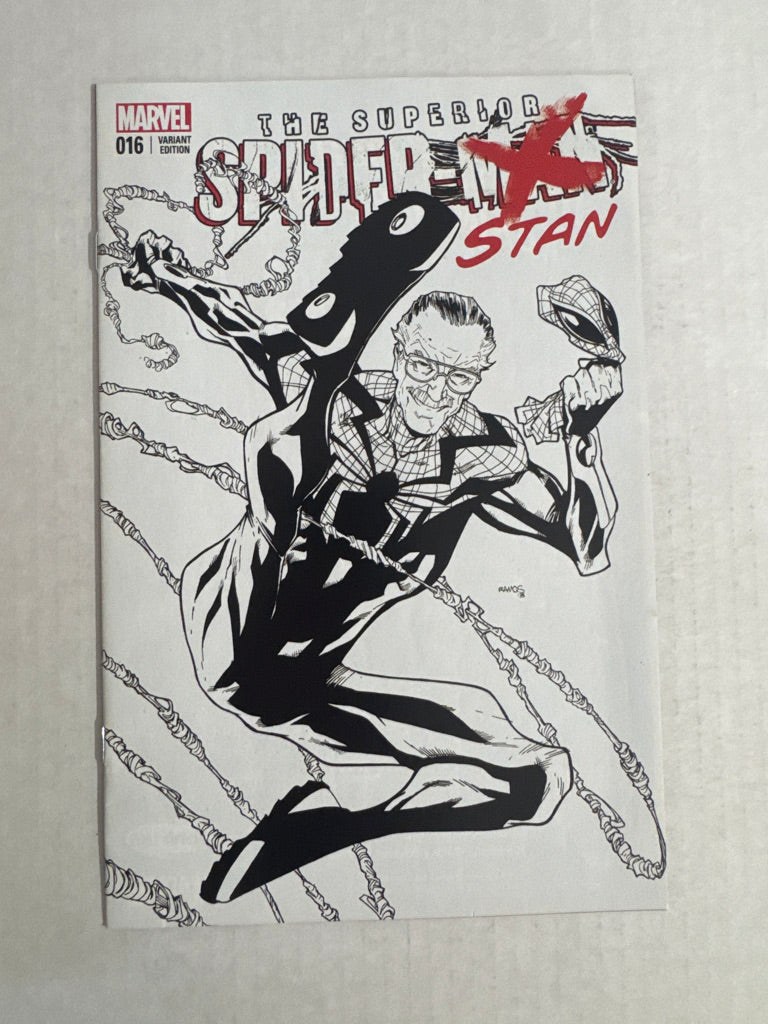 SUPERIOR SPIDER-MAN #16 VF Humberto Ramos B/W Fan Expo Stan Lee Variant
