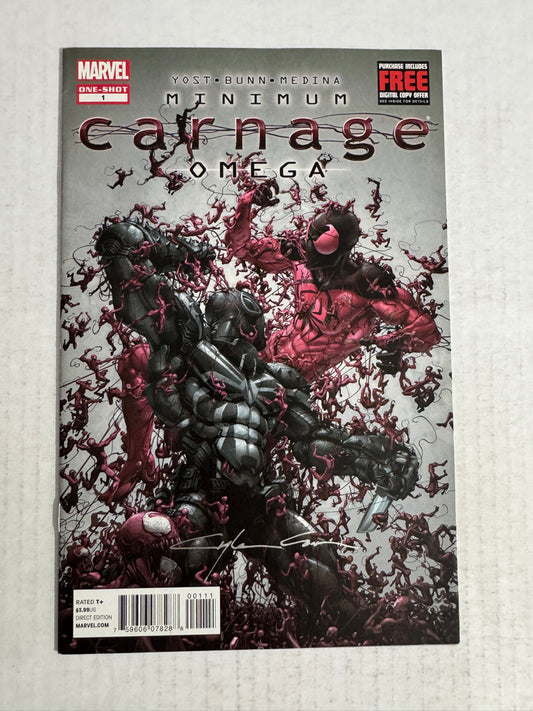 MINIMUM CARNAGE OMEGA #1 NM- SIGNED by Clayton Crain