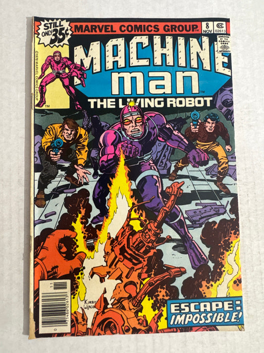 MACHINE MAN #8 VG- Jack Kirby Cover