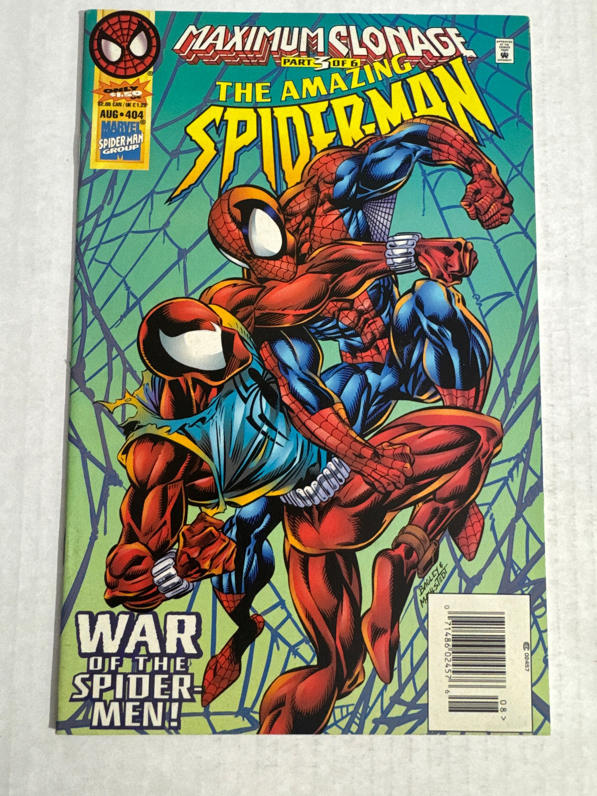 AMAZING SPIDER-MAN #404 VF- Mark Bagley Cover NEWSSTAND