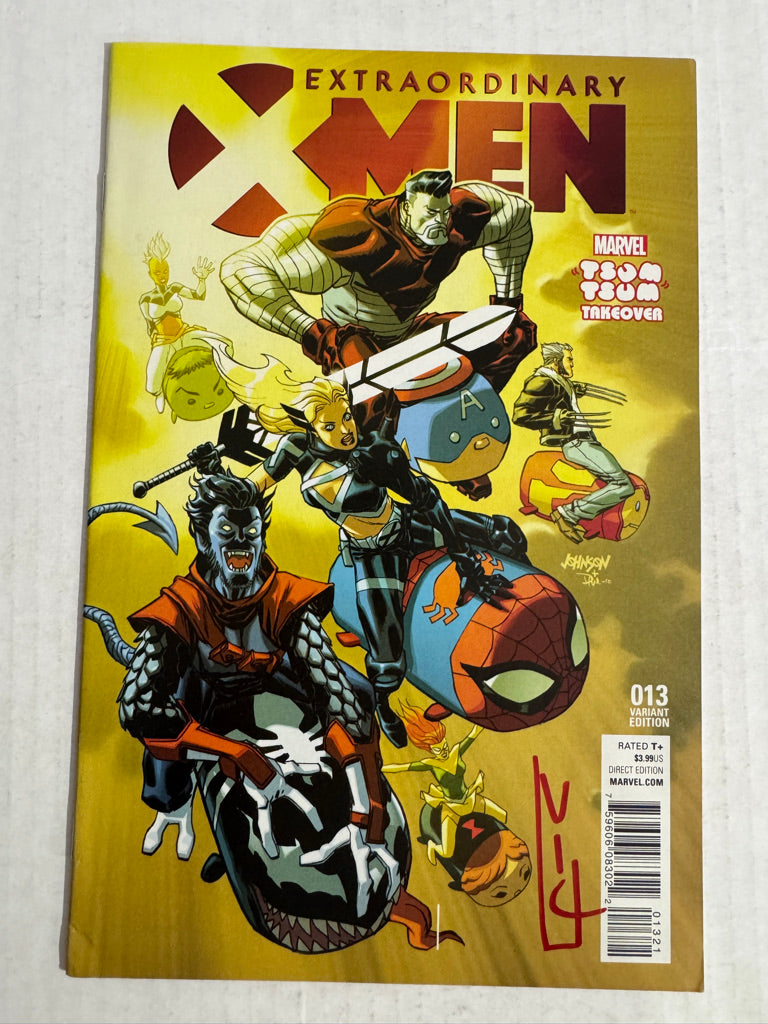 Extraordinary X-Men #13 VF Dave Johnson Tsum Tsum Variant SIGNED by Victor Ibanez