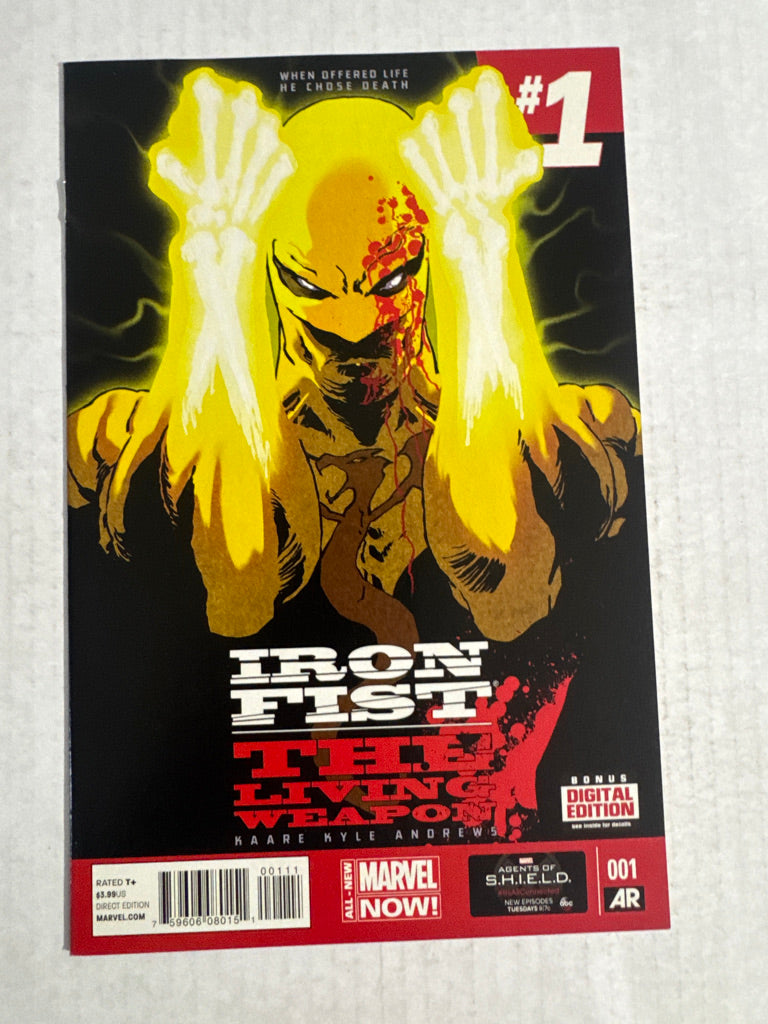 IRON FIST THE LIVING WEAPON #1 Kaare Andrews Cover 1ST APPEARANCE