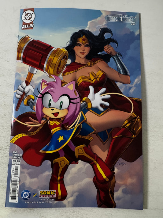 WONDER WOMAN #33 Vol 6 NM DC X Sonic The Hedgehog Leirix Variant