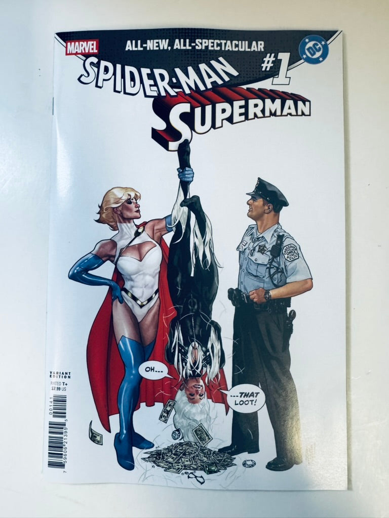 MARVEL / DC: SPIDER-MAN / SUPERMAN #1 NM Adam Hughes Variant