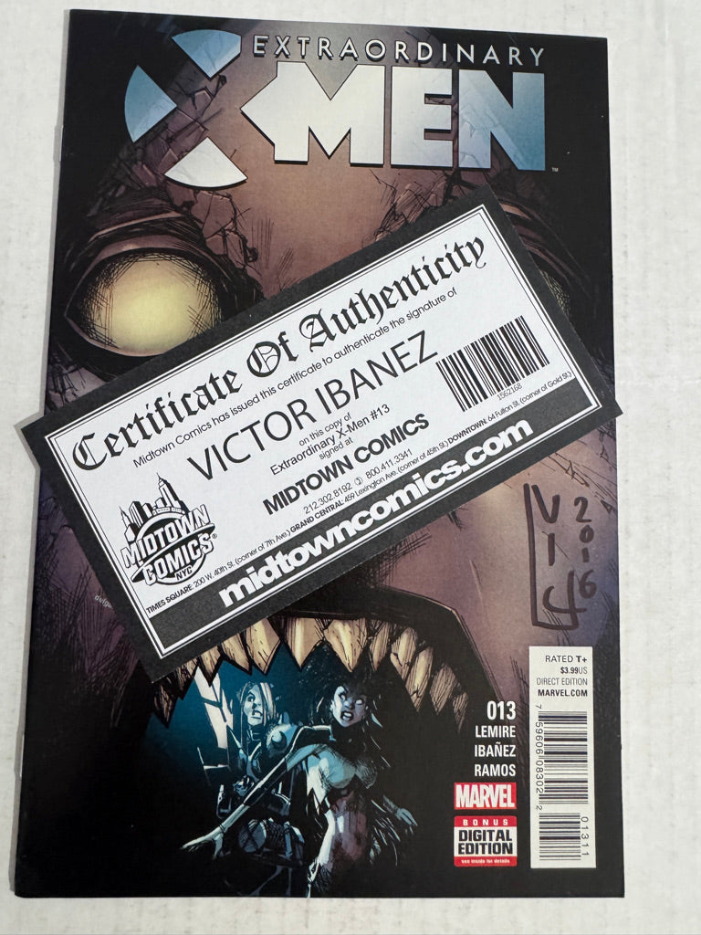 Extraordinary X-Men #13 VF Humberto Ramos SIGNED by Victor Ibanez