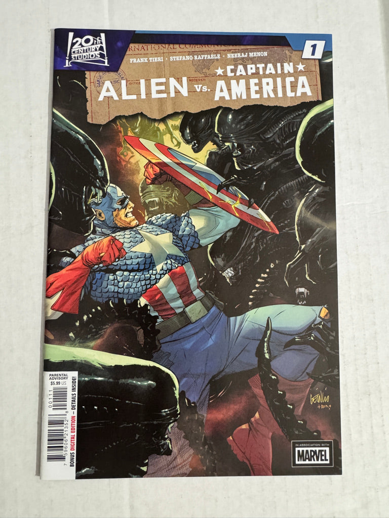 ALIEN VS CAPTAIN AMERICA #1 NM Leinil Yu Cover