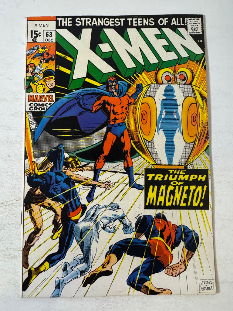 X-MEN #63 VF+ Neal Adams Cover