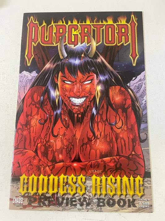 PURGATORI Goddess Rising Preview Book NM LTD to 2500 Al Rio Cover