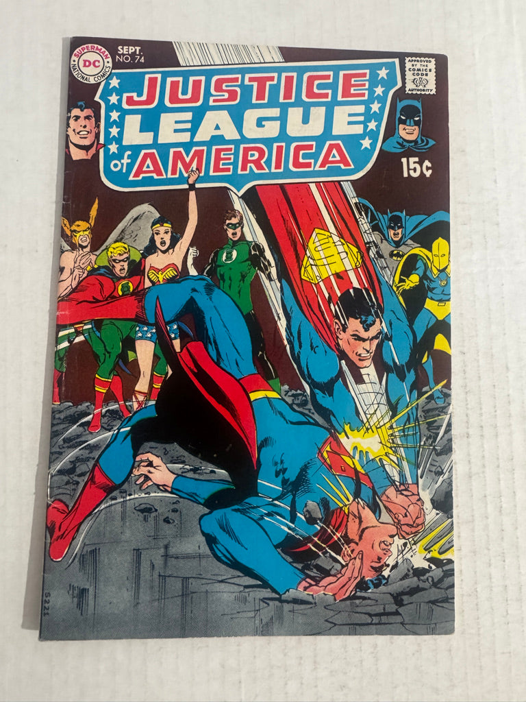 JUSTICE LEAGUE OF AMERICA #74 VG+ Neal Adams Cover