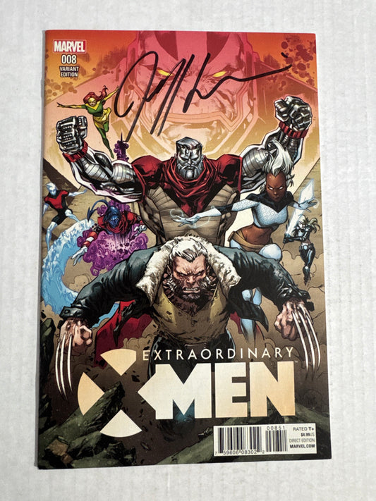 Extraordinary X-Men #8 NM Ken Lashley Variant SIGNED by Jeff Lemire