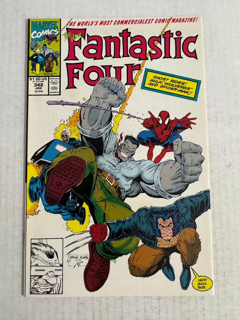 FANTASTIC FOUR #348 NM Arthur Adams Cover