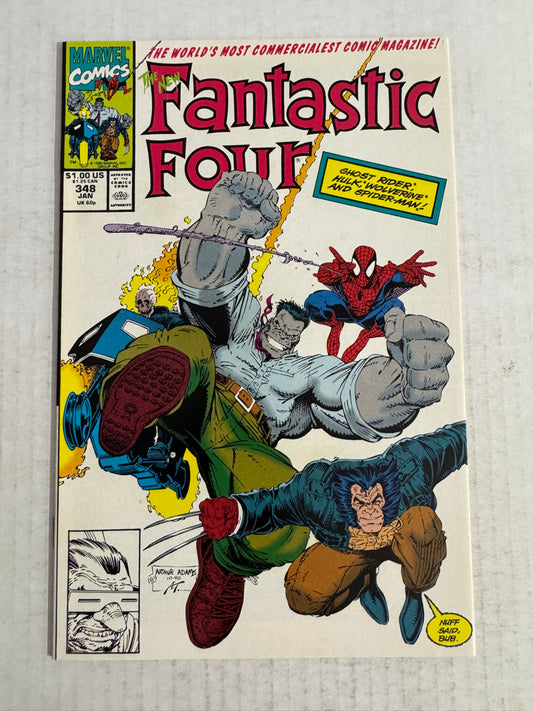 FANTASTIC FOUR #348 NM Arthur Adams Cover
