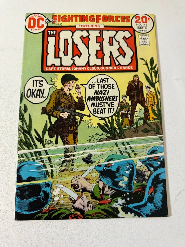 OUR FIGHTING FORCES #144 VF+  Joe Kubert Cover