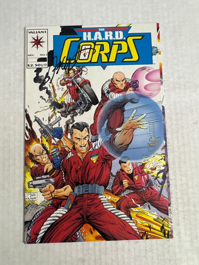 HARD CORPS #1 NM Jim Lee Cover SIGNED by BOB LAYTON