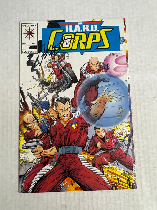 HARD CORPS #1 NM Jim Lee Cover SIGNED by BOB LAYTON