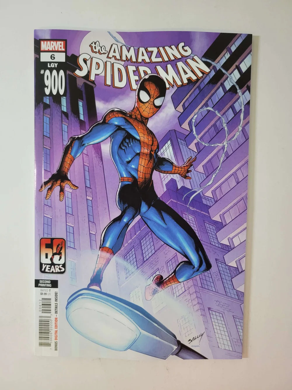 AMAZING SPIDER-MAN #6 Vol 6 NM 2nd Print Mark Bagley Variant