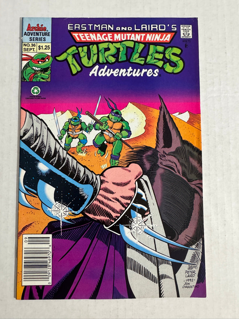 TEENAGE MUTANT NINJA TURTLES ADVENTURES #36 VF+ NEWSSTAND