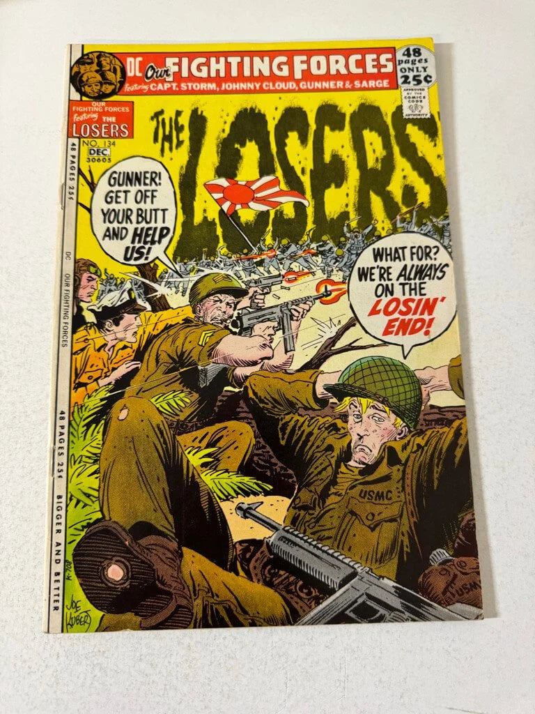OUR FIGHTING FORCES #134 VF+  Joe Kubert Cover
