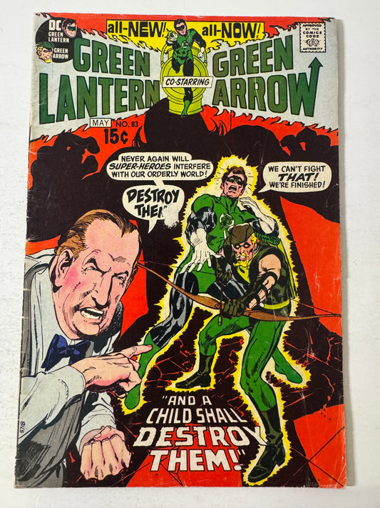 GREEN LANTERN GREEN ARROW #83 GD+ Neal Adams Cover